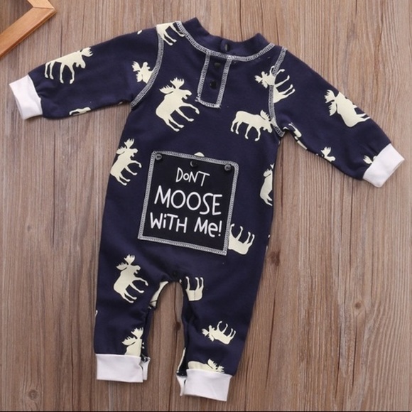 INFANT BOYS “DON’T MOOSE WITH ME” SIZE 6-9 MONTH - Picture 3 of 8